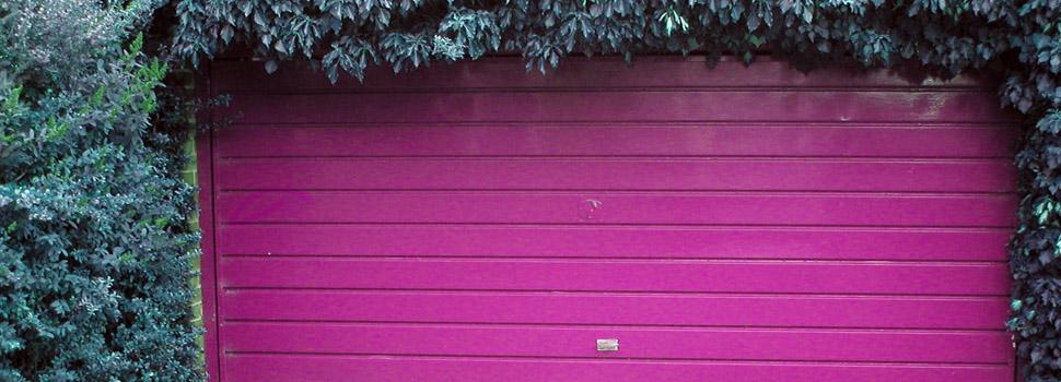 Pink Garage Door